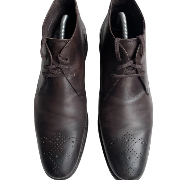 John Varvatos USA Brown Leather Wingtip Dress Ankle Boot Size 9.5M main image 4